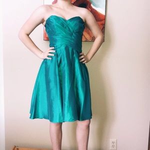 Teal Strapless Dress